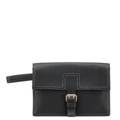 ジバンシー ロゴ セカンドバッグ ブラック レザー レディース Givenchy 【中古】