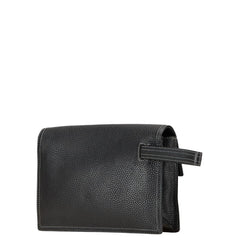 ジバンシー ロゴ セカンドバッグ ブラック レザー レディース Givenchy 【中古】