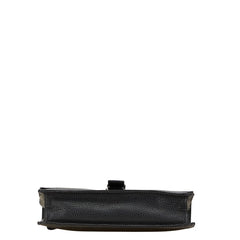 ジバンシー ロゴ セカンドバッグ ブラック レザー レディース Givenchy 【中古】