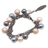 ジバンシー フェイクパール ブレスレット 4連 ブラック マルチカラー メッキ レディース Givenchy 【中古】