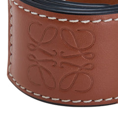 ロエベ アナグラム スモールスラップ ブレスレット タン ブラウン レザー レディース LOEWE 【中古】