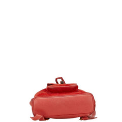 グッチ バンブー リュック バックパック 003 2058 0030 レッド スウェード レザー レディース GUCCI 【中古】