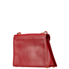 サルヴァトーレフェラガモ 斜め掛け ショルダーバッグ E212708 レッド レザー レディース Salvatore Ferragamo 【中古】