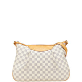 ルイ ヴィトン ダミエ アズール シラクーサMM ショルダーバッグ N41112 ホワイト PVC レザー レディース LOUIS VUITTON 【中古】