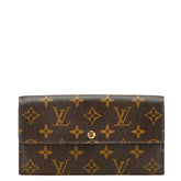 ルイ ヴィトン モノグラム ポシェット ポルト モネ クレディ 長財布 M61726 ブラウン PVC レディース LOUIS VUITTON 【中古】