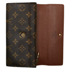 ルイ ヴィトン モノグラム ポシェット ポルト モネ クレディ 長財布 M61726 ブラウン PVC レディース LOUIS VUITTON 【中古】