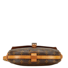 ルイ ヴィトン モノグラム ジュヌフィーユMM 斜め掛け ショルダーバッグ M51226 ブラウン PVC レザー レディース LOUIS VUITTON 【中古】