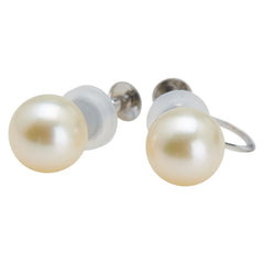 Pt850 プラチナ アコヤパール9.1mm イヤリング レディース 【中古】