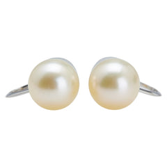 Pt850 プラチナ アコヤパール9.1mm イヤリング レディース 【中古】