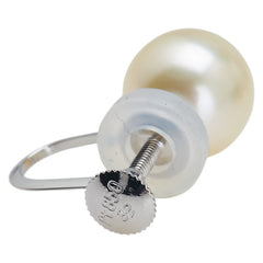 Pt850 プラチナ アコヤパール9.1mm イヤリング レディース 【中古】