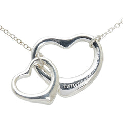 ティファニー ダブルオープンハート ネックレス SV925 シルバー レディース TIFFANY&Co. 【中古】