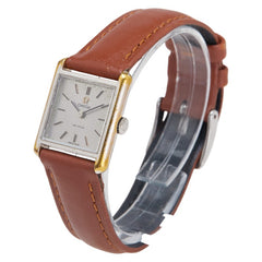 オメガ デヴィル DE VILLE ベルト(社外品) 腕時計 クオーツ シルバー文字盤 メッキ レディース OMEGA 【中古】