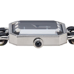 シャネル プルミエール 腕時計 サイズ:M H0451 クオーツ ブラック文字盤 ステンレススチール メタル レザー レディース CHANEL 【中古】