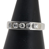 Pt900 プラチナ ダイヤ0.51ct 一文字 リング 指輪 レディース 13号 【中古】