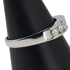 Pt900 プラチナ ダイヤ0.51ct 一文字 リング 指輪 レディース 13号 【中古】