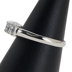 Pt900 プラチナ ダイヤ1.00ct 一文字 リング 指輪 レディース 16号 【中古】