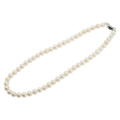 SV925 シルバー アコヤ真珠 アコヤパール7~7.5mm ネックレス レディース 【中古】