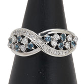 Pt900 プラチナ アレキサンドライト0.25ct ダイヤ0.34ct リング 指輪 レディース 12.5号 【中古】