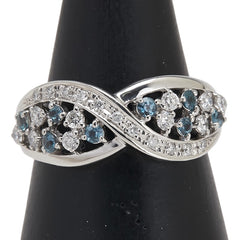 Pt900 プラチナ アレキサンドライト0.25ct ダイヤ0.34ct リング 指輪 レディース 12.5号 【中古】