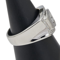 Pt900 プラチナ ダイヤ0.136ct ダイヤ0.242ct リング 指輪 レディース 15.5号 【中古】