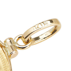 K22 ゴールド K18YG イエローゴールド 1/10oz クルーガーランド 金貨 コイン スプリングボック 南アフリカ ペンダントトップ レディース 【中古】