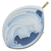 K18YG イエローゴールド メノウカメオ約43×31mm ペンダント ブローチ レディース 【中古】