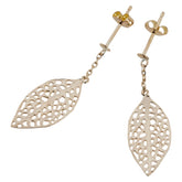 K18YG イエローゴールド リーフモチーフ スタッドピアス レディース 【中古】