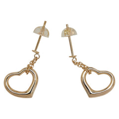 K18YG イエローゴールド ハート モチーフ ピアス レディース 【中古】