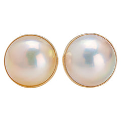 K18YG イエローゴールド マベパール約13.2mm イヤリング レディース 【中古】