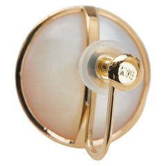 K18YG イエローゴールド マベパール約13.2mm イヤリング レディース 【中古】