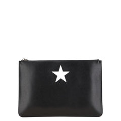 ジバンシー スター クラッチバッグ セカンドバッグ ブラック レザー レディース Givenchy 【中古】