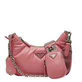 プラダ Re-Edition リ エディション 2005 チェーン ハンドバッグ ショルダーバッグ 2WAY 1BH204 ピンク レザー レディース PRADA 【中古】