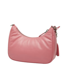 プラダ Re-Edition リ エディション 2005 チェーン ハンドバッグ ショルダーバッグ 2WAY 1BH204 ピンク レザー レディース PRADA 【中古】