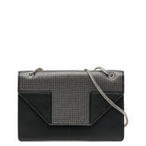 サンローラン ベティ スタッズ チェーン ショルダーバッグ 315680 ブラック シルバー レザー レディース SAINT LAURENT 中古