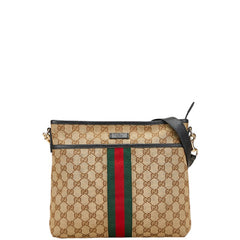 グッチ シェリーライン GGキャンバス 斜め掛け ショルダーバッグ 388926 ベージュ マルチカラー キャンバス レザー レディース GUCCI 【中古】