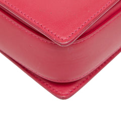 サンローラン クラシック ルル 斜め掛け ショルダーバッグ ピンク レザー レディース SAINT LAURENT 【中古】