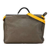 フェンディ セレリア ピーカブー フィット ハンドバッグ ショルダーバッグ 2WAY 7VA388 カーキ レザー レディース FENDI 【中古】