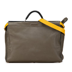 フェンディ セレリア ピーカブー フィット ハンドバッグ ショルダーバッグ 2WAY 7VA388 カーキ レザー レディース FENDI 【中古】