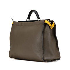 フェンディ セレリア ピーカブー フィット ハンドバッグ ショルダーバッグ 2WAY 7VA388 カーキ レザー レディース FENDI 【中古】