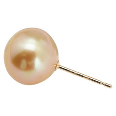 K18YG イエローゴールド 白蝶真珠9.7mm ピアス レディース 【中古】