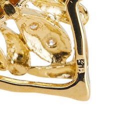 K24 ゴールド K18YG イエローゴールド ダイヤ エメラルド ルビー サファイア 1/25OZ マン島キャット エリザベス コイン ペンダントトップ レディース 【中古】