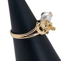 タサキ K18YG イエローゴールド 淡水パール リング 指輪 レディース TASAKI 12号 【中古】