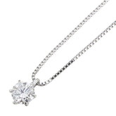Pt900 プラチナ Pt850 プラチナ ダイヤ0.516ct ネックレス レディース 【中古】