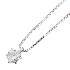 Pt900 プラチナ Pt850 プラチナ ダイヤ0.516ct ネックレス レディース 【中古】