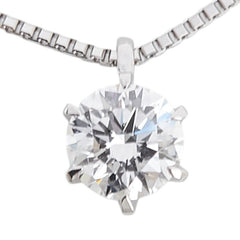 Pt900 プラチナ Pt850 プラチナ ダイヤ0.516ct ネックレス レディース 【中古】