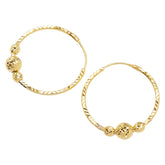 K18YG イエローゴールド フープピアス レディース 【中古】