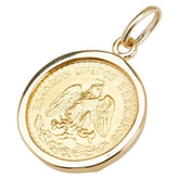 K18YG イエローゴールド メキシコ 金貨 コイン ペンダントトップ レディース 【中古】