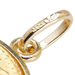 K18YG イエローゴールド メキシコ 金貨 コイン ペンダントトップ レディース 【中古】