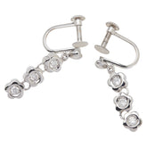 K14WG ホワイトゴールド ダイヤモンド 3P ダイヤ イヤリング レディース 【中古】