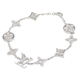 ノーブランド K18WG ホワイトゴールド ダイヤモンド0.70ct フラワー スター ブレスレット レディース no brand 【中古】